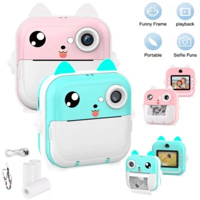 MARKENLOS 1080P HD Sofortbildkamera Kinderkamera Digital Kamera Fotoapparat Für Kinder NEU