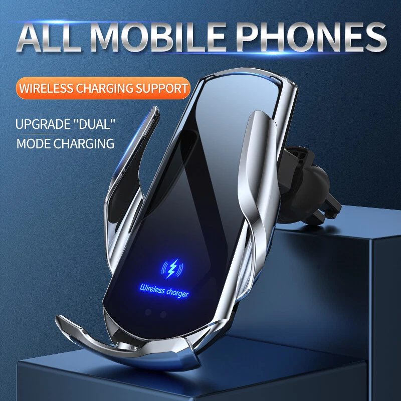 15W Fast Car Wireless + Wired Magnetic Cell Phone Charging Holder For All Phones - Image 2 of 4