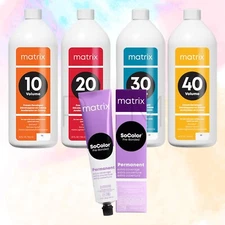 MATRIX SoColor EXTRA COVERAGE Pre-Bonded Permanent Color or Developer (Choose)