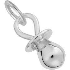 Pacifier Charm - Metal - Sterling Silver