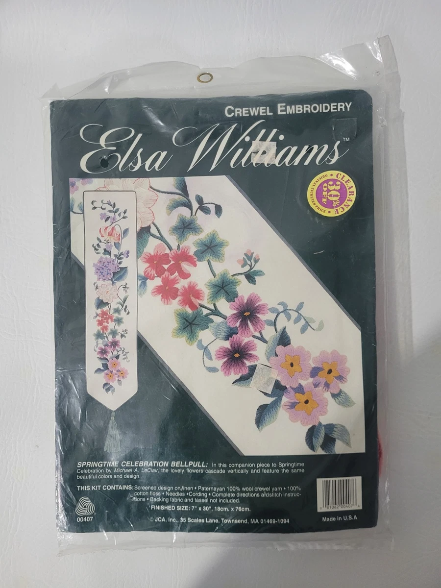 Kit De Broderie Crewel Elsa Williams, Oiseau Bleu, Vintage, USA