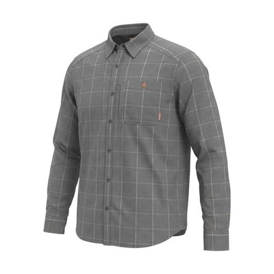 Merrell Button Down Shirt Mens XL Gray Plaid  Wick Coolmax Outdoor Hiking