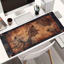 40 90cm Large Vintage World Map  Compass Gaming Mouse Pad - Non-Slip High Quali