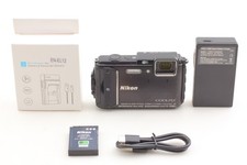  Exc 5 Nikon COOLPIX AW130 16.0MP 5x Zoom Digital Camera Black From JAPAN