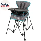 Go with Me Uplift Deluxe Portable High Chair, Indoor and Outdoor,Slate Grey