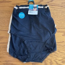 Vanity Fair Women's Panties 3 Pack Brief 5XL/12, 2-Black, 1-Tan, NWT