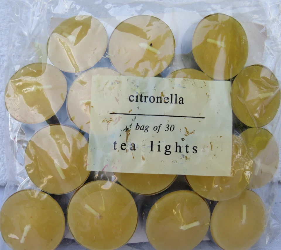 Vintage lot of 60+ 1/2" Tealight Candles-Outdoor Only-Pier 1 - Image 3 of 4