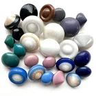 Lot 26 Small Antique China Buttons Solids Colors Cones & Gaiters 7/16 - 9/16”