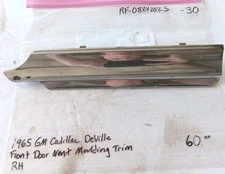 Original 65 GM Cadillac Deville Front Door Lower Window Vent(?)Moulding Trim-RH