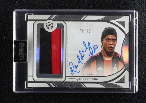 2024-25 Topps Dynasty UEFA Club Competitions 10/10 Ronaldinho Patch Auto j3z