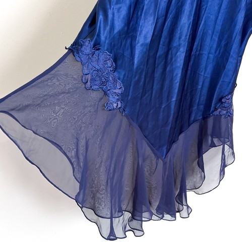 VTG Y2K Fairy Whimsigoth Slip Dress Nightgown Size 3X Blue Coquette Romantic USA - Picture 8 of 12