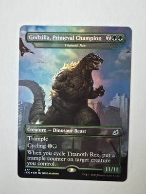 Godzilla, Primeval Champion 377 Ikoria Uncommon Green Alt Art Regular Eng 11/11