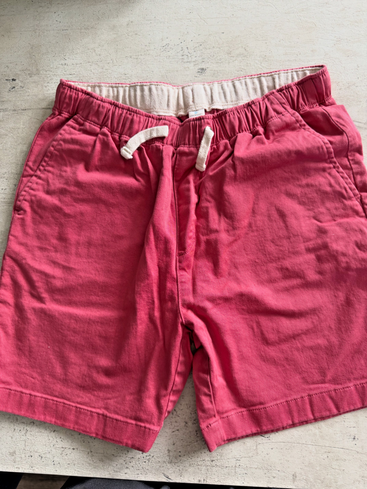J Crew Factory Crewcuts Tech Drawstring Dock Short Boys Red Size 16