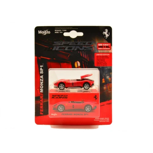 FERRARI MONZA SP-1 CABRIOLET RED 1:64 Maisto Auto Stradali Modellino Nuovo - Immagine 3 di 3