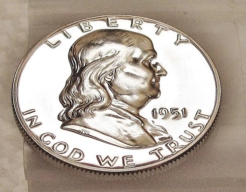 1951 Gem  Proof  Franklin  EYE CANDY " Blazing  Original  Luster "  #1231 ~  4