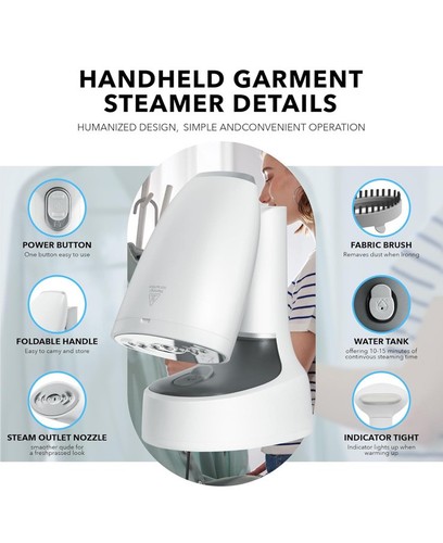 handheld garment steamer Steam Clean Handheld Accessories New - Picture 4 of 8