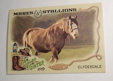 2019 Mares & Stallions Clydesdale Horse Topps Card #MS-11 Allen & Ginter Insert