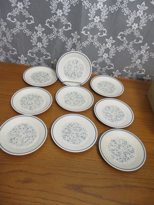 Set Of 9 Lenox DEWDROPS Temper-Ware Bread/Butter Dessert Plates 6 3/8 
