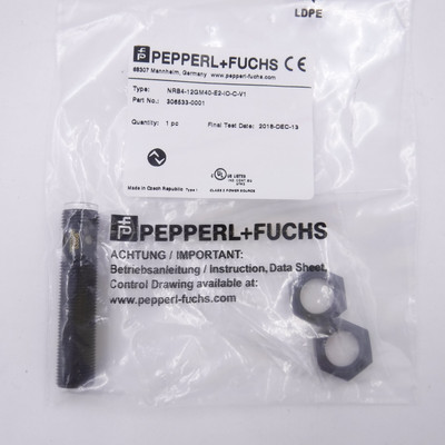 Genuine Pepperl+Fuchs 306533-0001 Inductive Sensor Type NRB4-12GM40-E2-IO-C-V1