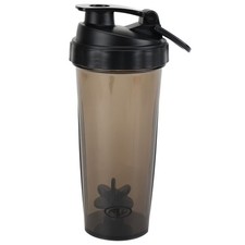 24oz Black Tritan Leak-Proof Shaker Bottle for Protein Mixing Gym