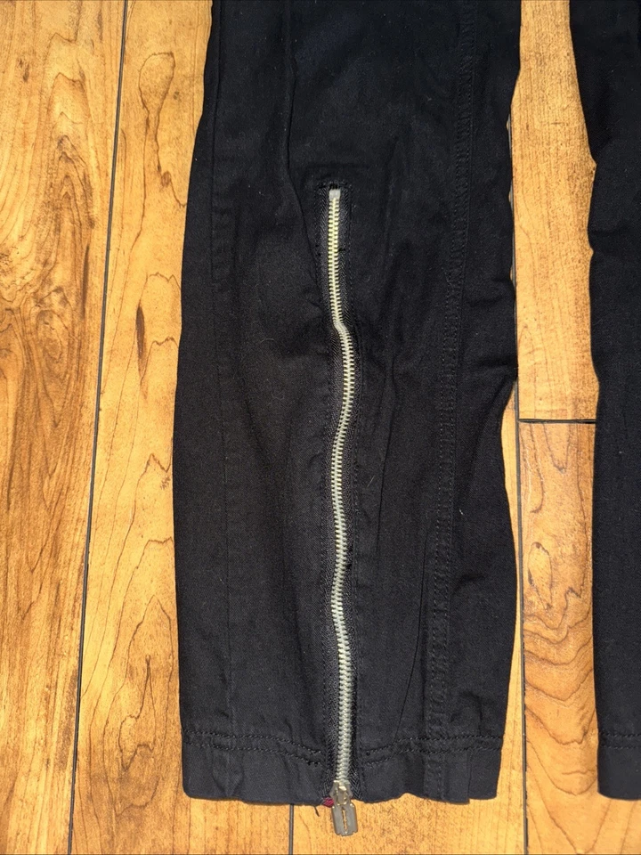 Calça Hot Topic estilo tripp com zíper preta vermelha xadrez gótica punk 30x35 alargada - Imagem 4 de 4