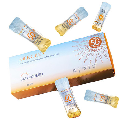 30PCS Mini Sunscreen SPF50+ PA+++ - Travel Size Sunscreen Bulk for Face & Body, 