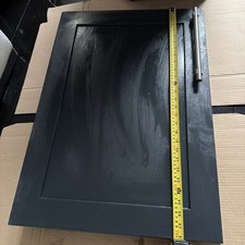 Hand painted Kitchen Cabinet Door Inc Stainless Bar Handle Black Sand Rust Oleum