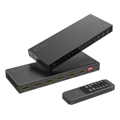 HDMI Matrix 4x2 4K 60Hz Audio Extractor ARC IR Fernbedienung