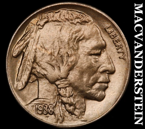 1938-D/D Buffalo Nickel- Choice Gem Brilliant Uncirculated++++ Luster #J4505