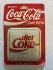 VINTAGE 1994 DIET COKE SET OF 6 PLASTIC/CORK DRINK COASTERS NEW OLD STOCK