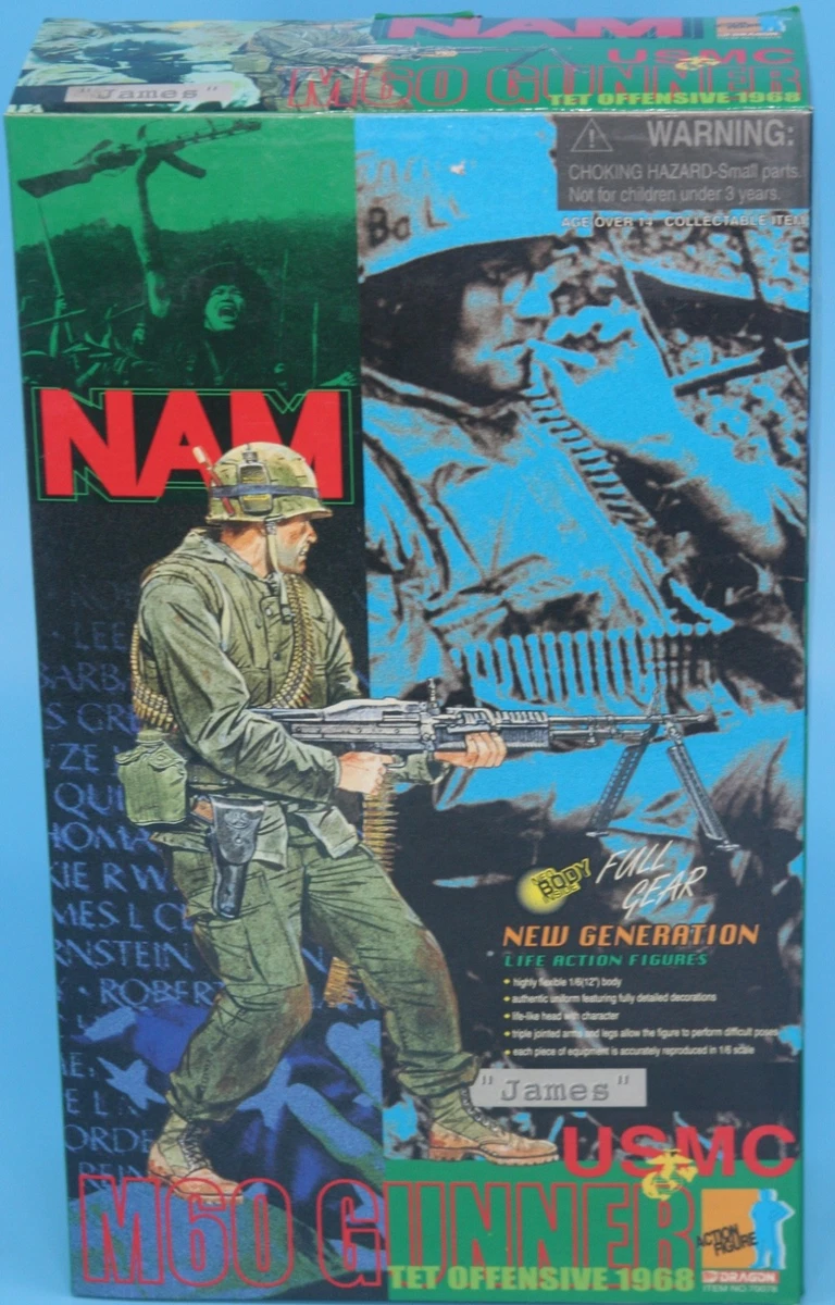 Dragon Vietnam Nam James USMC M60 Gunner Tet Offensive 1968 1/6