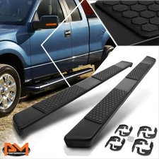 For 04-14 Ford F150 Ext Cab 5.5" Honeycomb Step Pad Nerf Bar Running Board Black