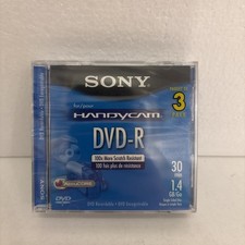 Sony Handycam DVD-R 3-Pack 30 Min 1.4GB Vintage Camcorder - NEW SEALED