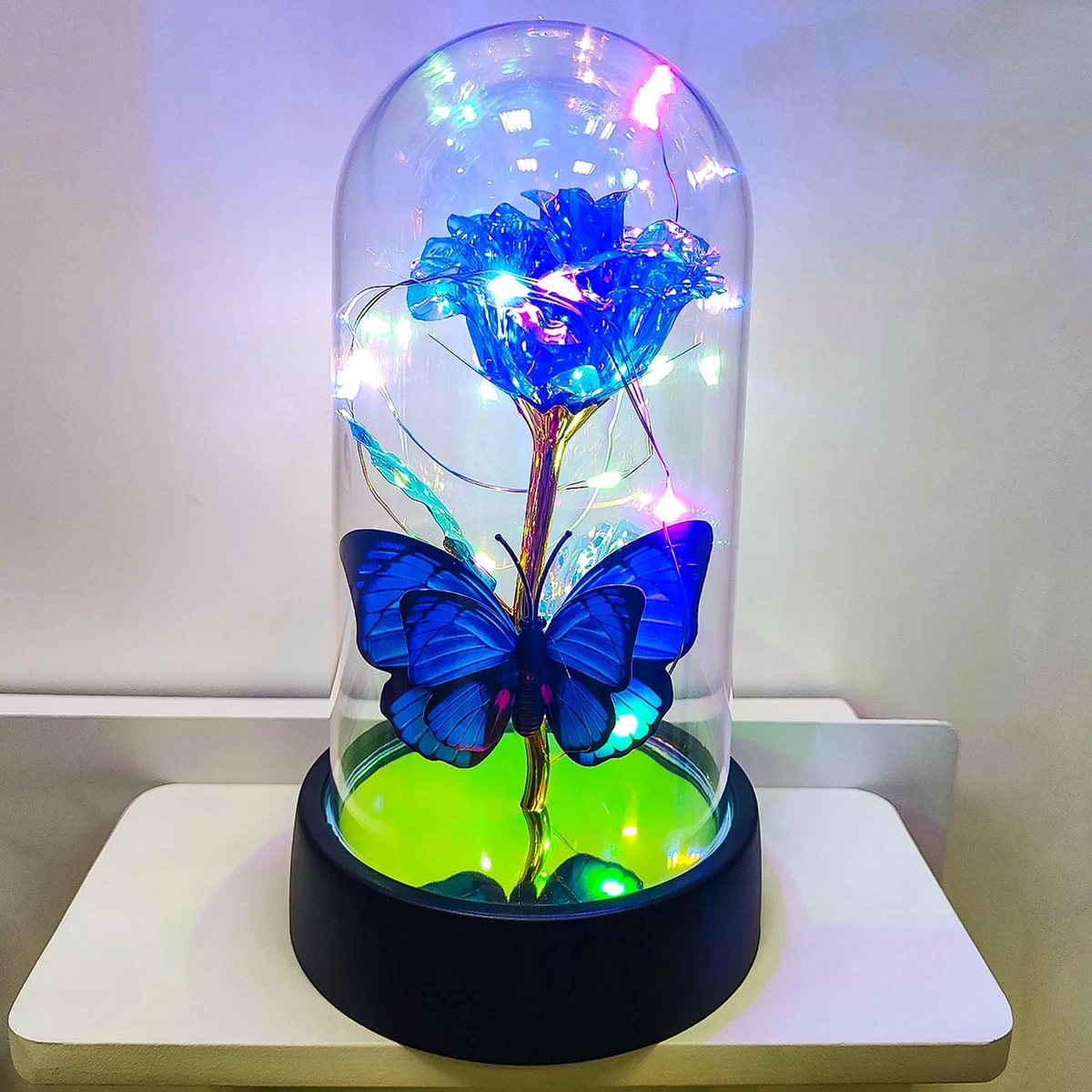 Glass Blue Rose Floral Décor for sale | eBay