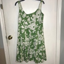 Jones Wear green and white floral dress size 14