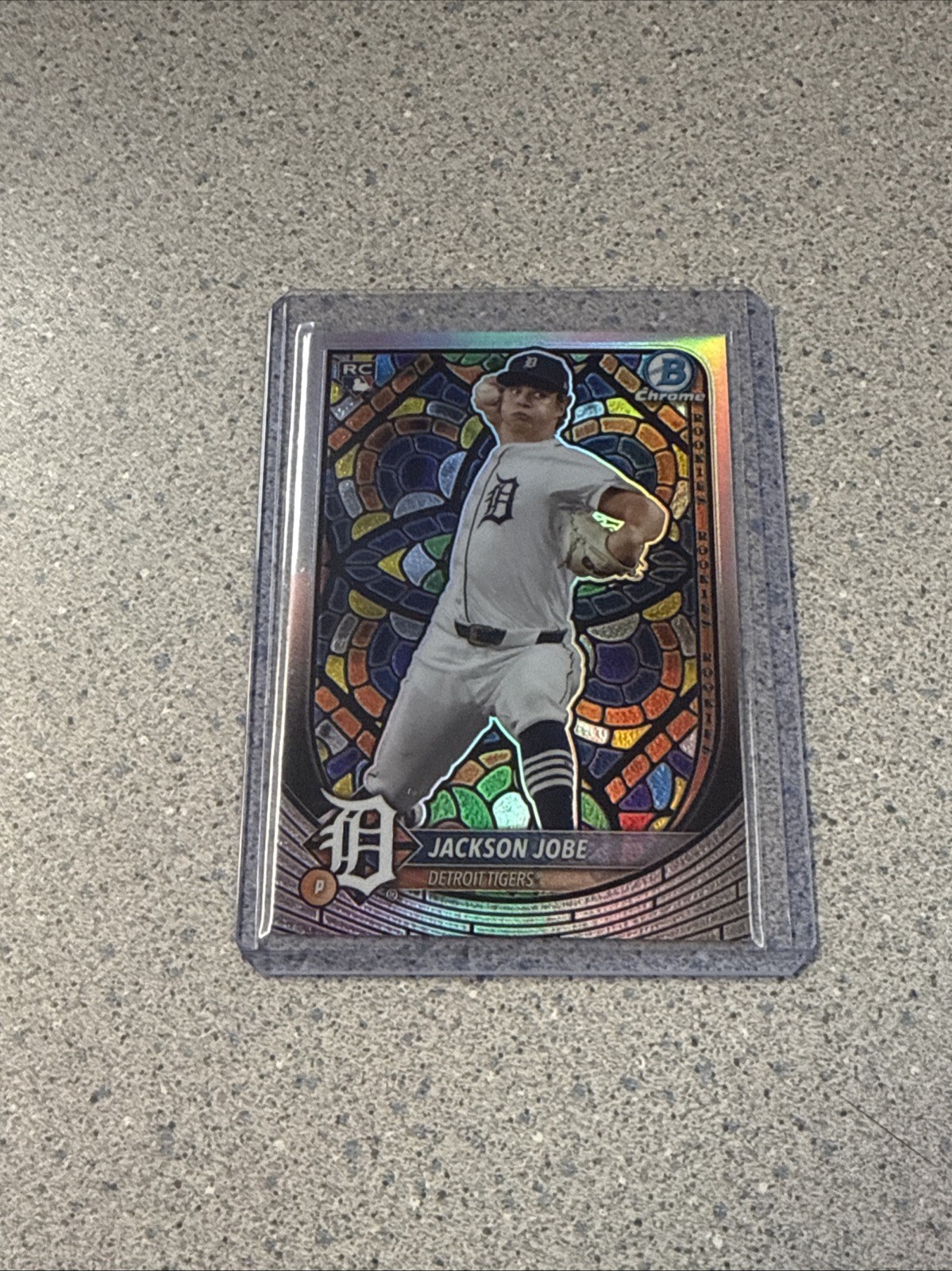 2025 Bowman Chrome Jackson Jobe RC Etched In Glass Case Hit SSP #50