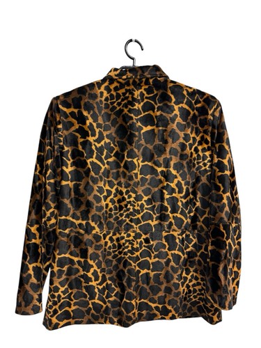 Karen Kane Lifestyle women's animal print blazer button up pockets front size XL - Picture 2 of 14