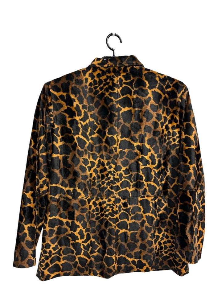 Karen Kane Lifestyle Mujer Animal Print Blazer Botones Bolsillos Delanteros Talla XL Foto 2 de 4