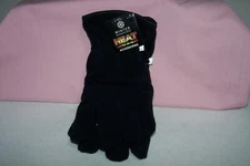 Winter Essentials Heat Touch Screen Texting Gloves Thick Fleece Men's XL Black