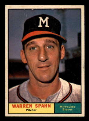 1961 Topps #200 Warren Spahn Braves EX (5) no creases