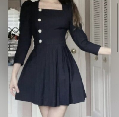 zara box pleat blazer dress Zara Box Pleat Black Blazer Dress Size XS