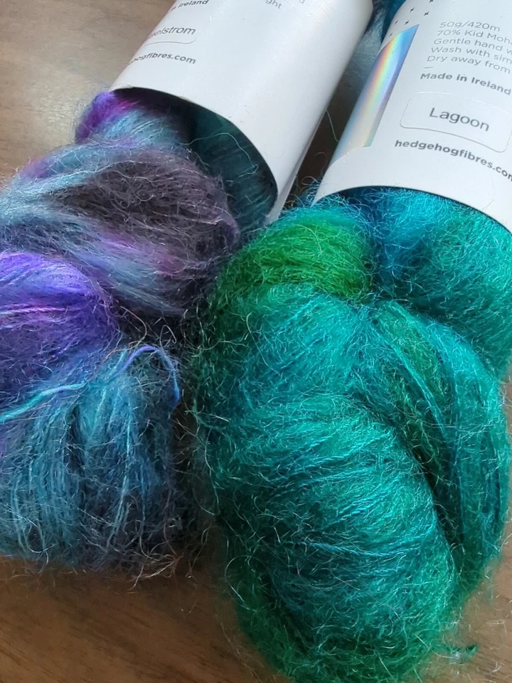 Set Of 2: Lagoon & Maelstr Hedgehog Kidsilk Lace 420m/50g 70/30 Kid Mohair/Silk - Image 3 of 4