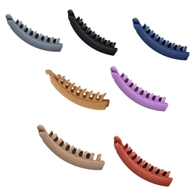 Elegant Matte Resin Hair Claw Clip for Women Solid Color Hair Accessories  