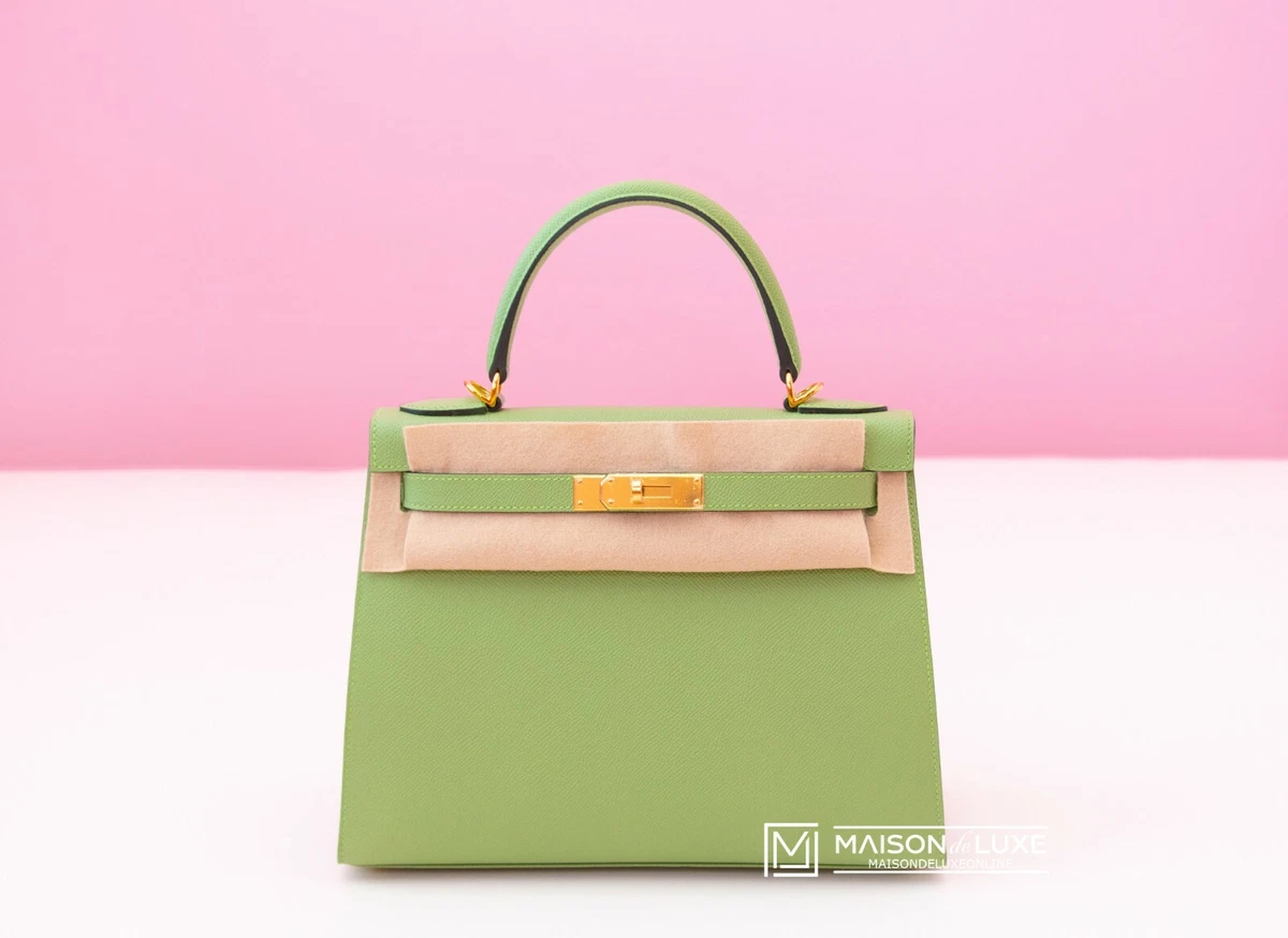 Hermes Kelly Mini Vert Criquet Epsom GHW, Mini Everlyne Black