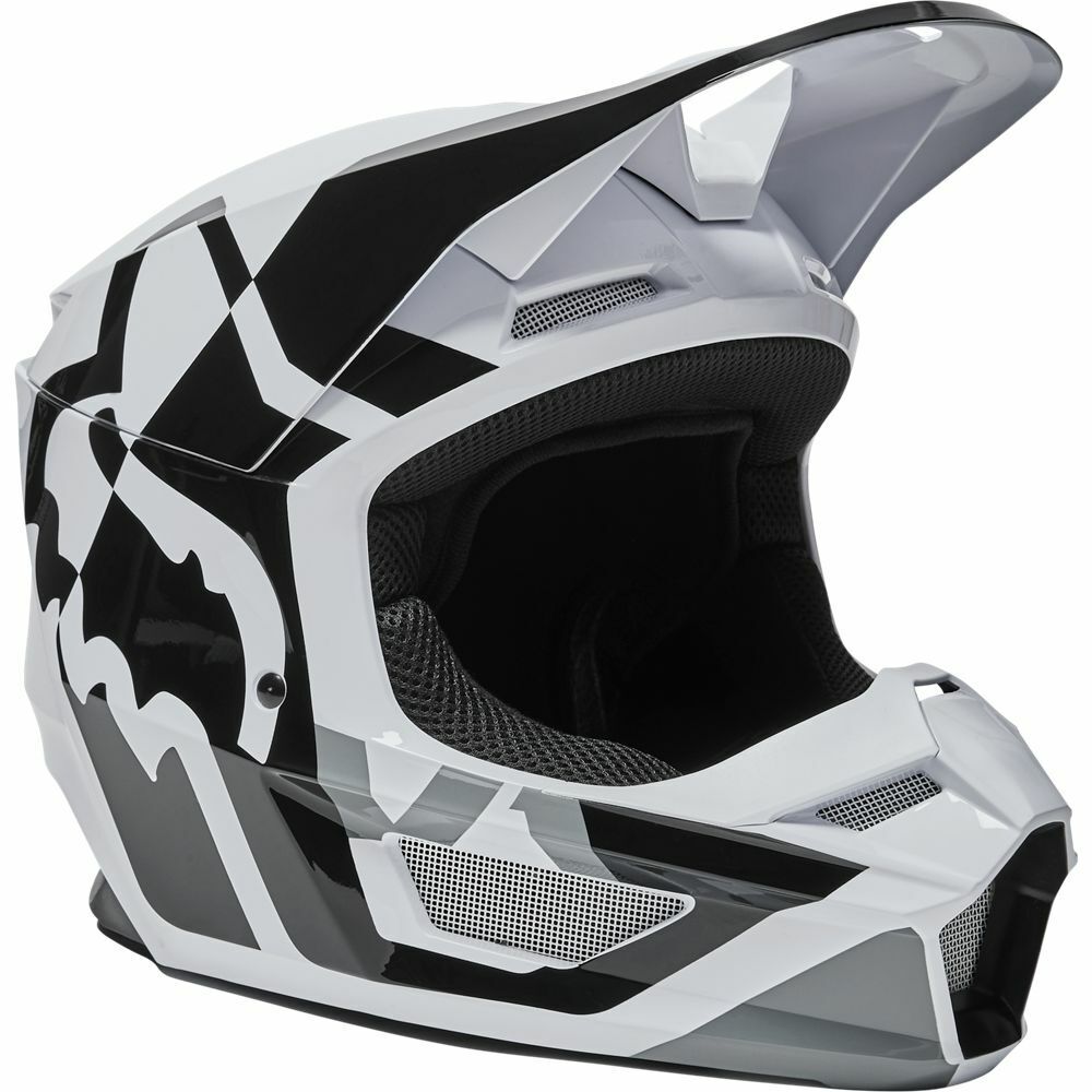 Fox v1 LUX MOTO MX FR DOWNHILL MOTO-CROSS-MIPS Casco bianco/nero M (57-58cm)