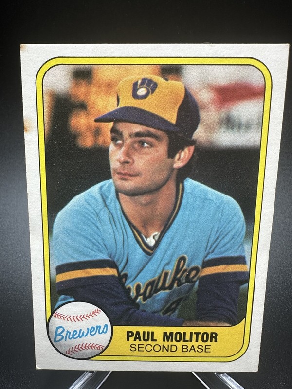 1981 Fleer #515 Paul Molitor Milwaukee Brewers HOF 