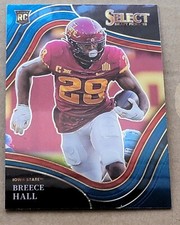 2022 Select Draft Picks Breece Hall Field Level Blue Rookie #110 NY Jets RC