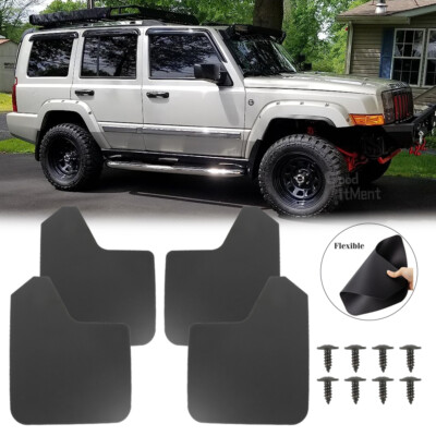 For Jeep Commander Overland Front Rear Mud Flaps Splash Guard Wide Mudguard 4PCS