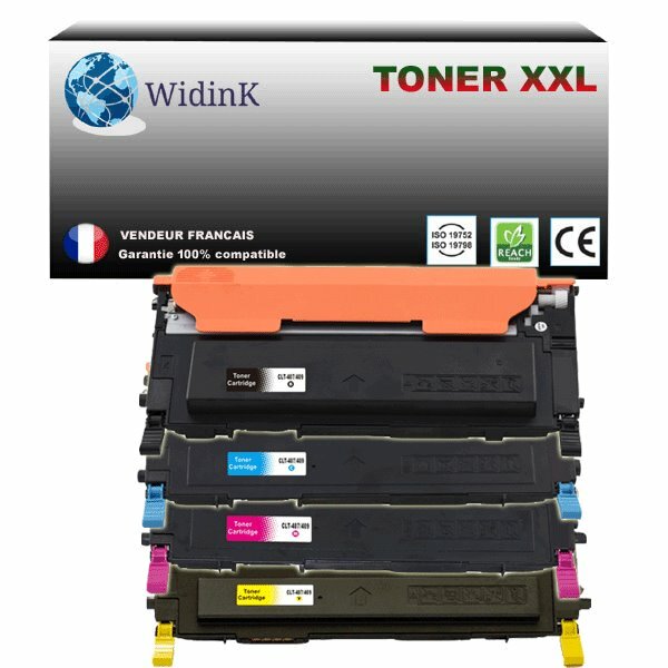 4 Toners CLT-4072S compatibles Samsung CLP321 parfaits pour le télétravail et les rapports pro