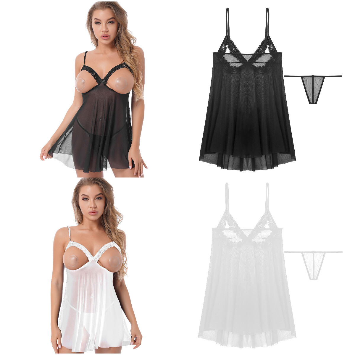deep v-neck sexy lingerie black sexy underwear babydoll split lingerie Amazon.com: Sexy Lingerie for Women Side Splits V Neck Maxi Nightgown Lace  Mesh Babydoll Nightdress for Honeymoon Anniversaries: Clothing, Shoes &  Jewelry